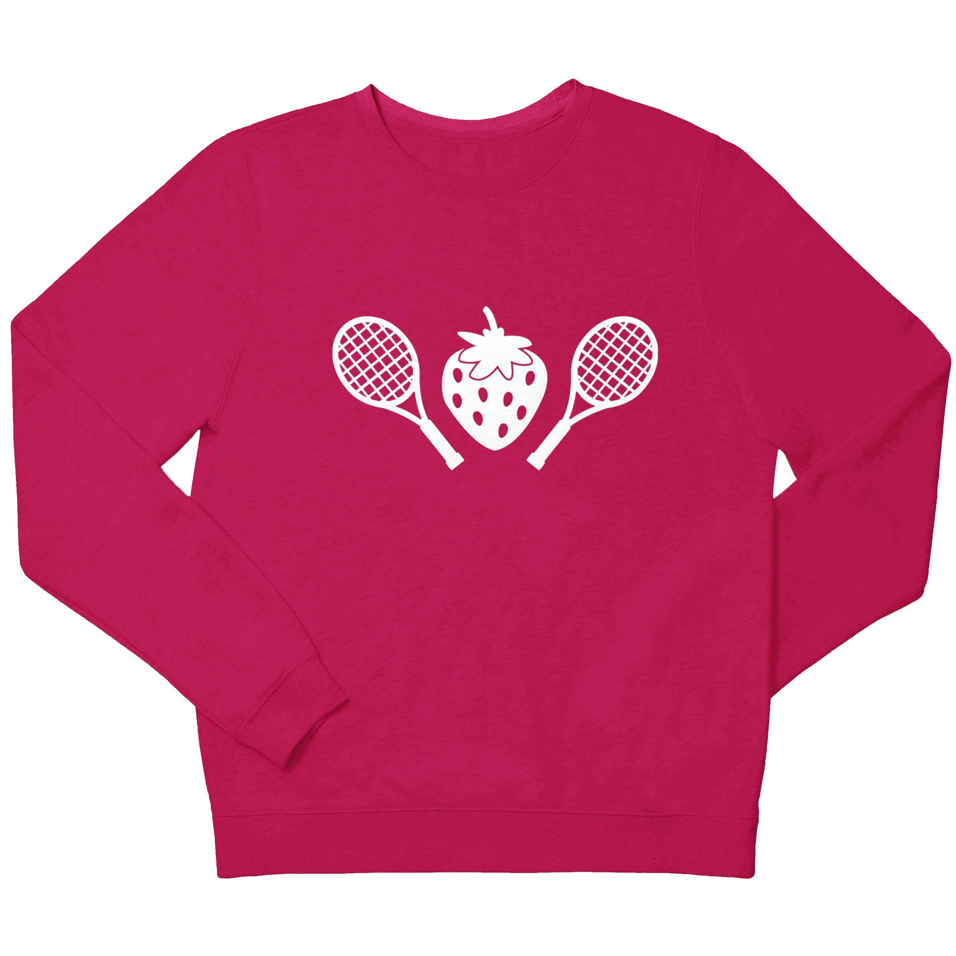 Strawberry and tennis children's pink sweater 12-13 Years