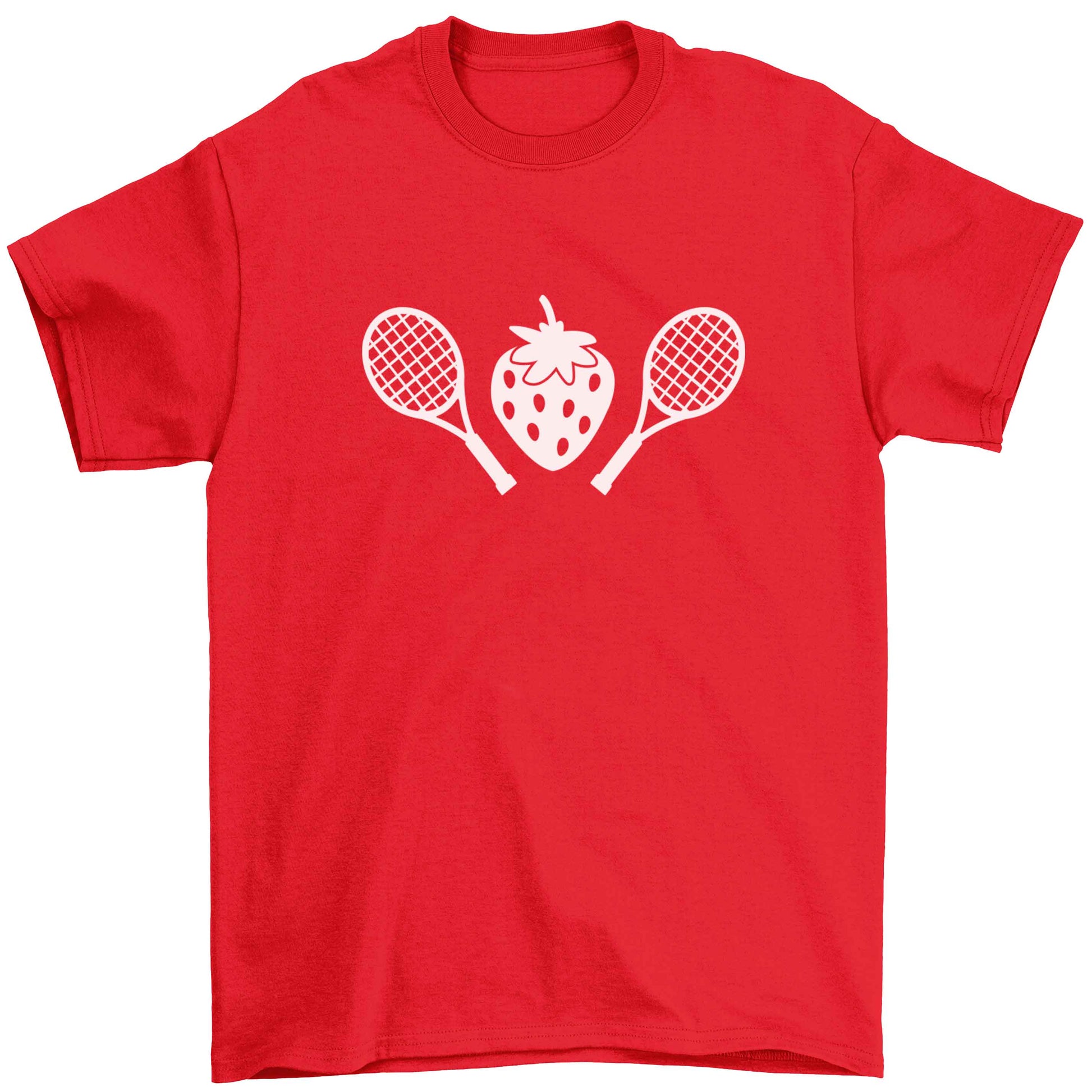 Strawberry and tennis Children's red Tshirt 12-13 Years