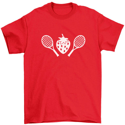Strawberry and tennis Children's red Tshirt 12-13 Years