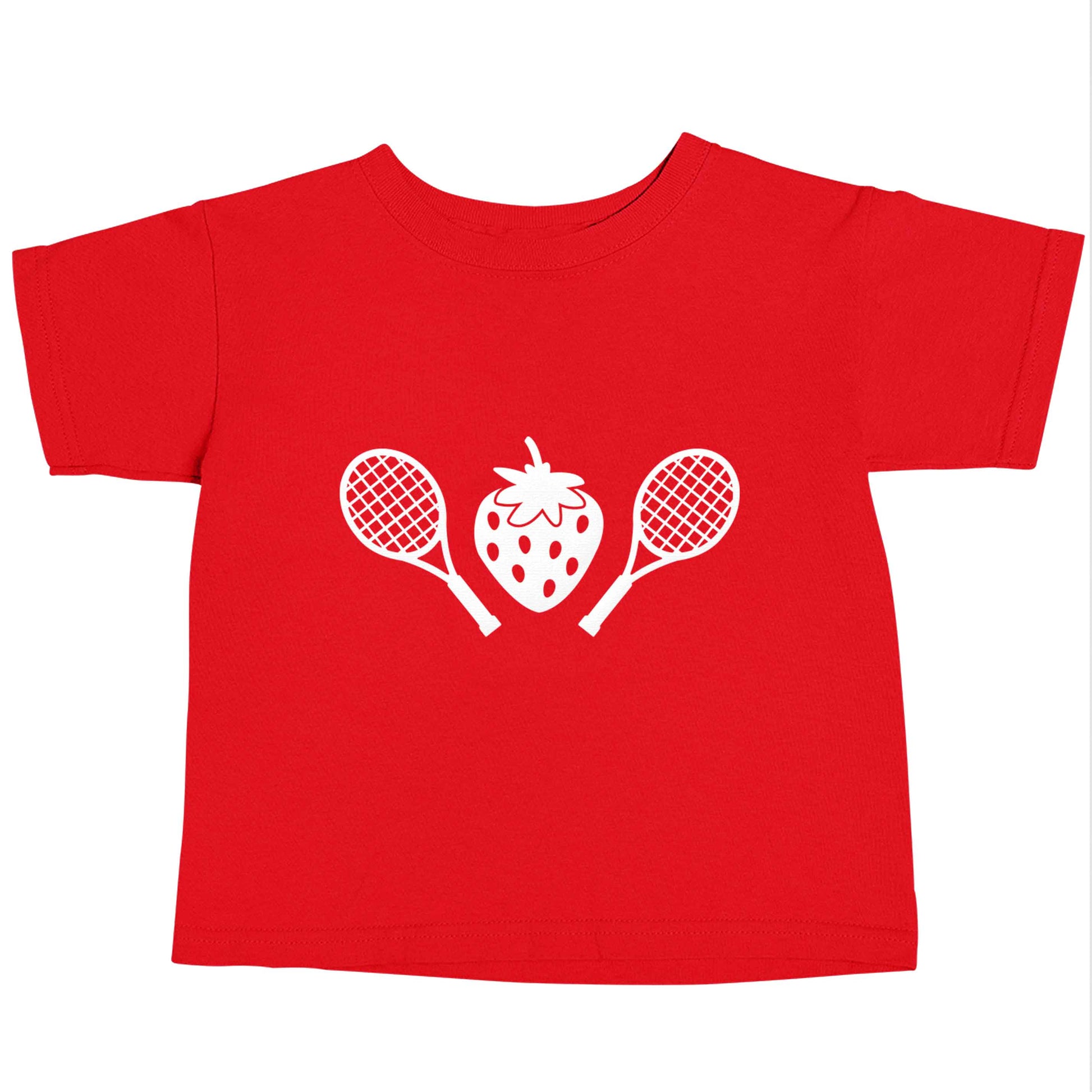Strawberry and tennis red baby toddler Tshirt 2 Years