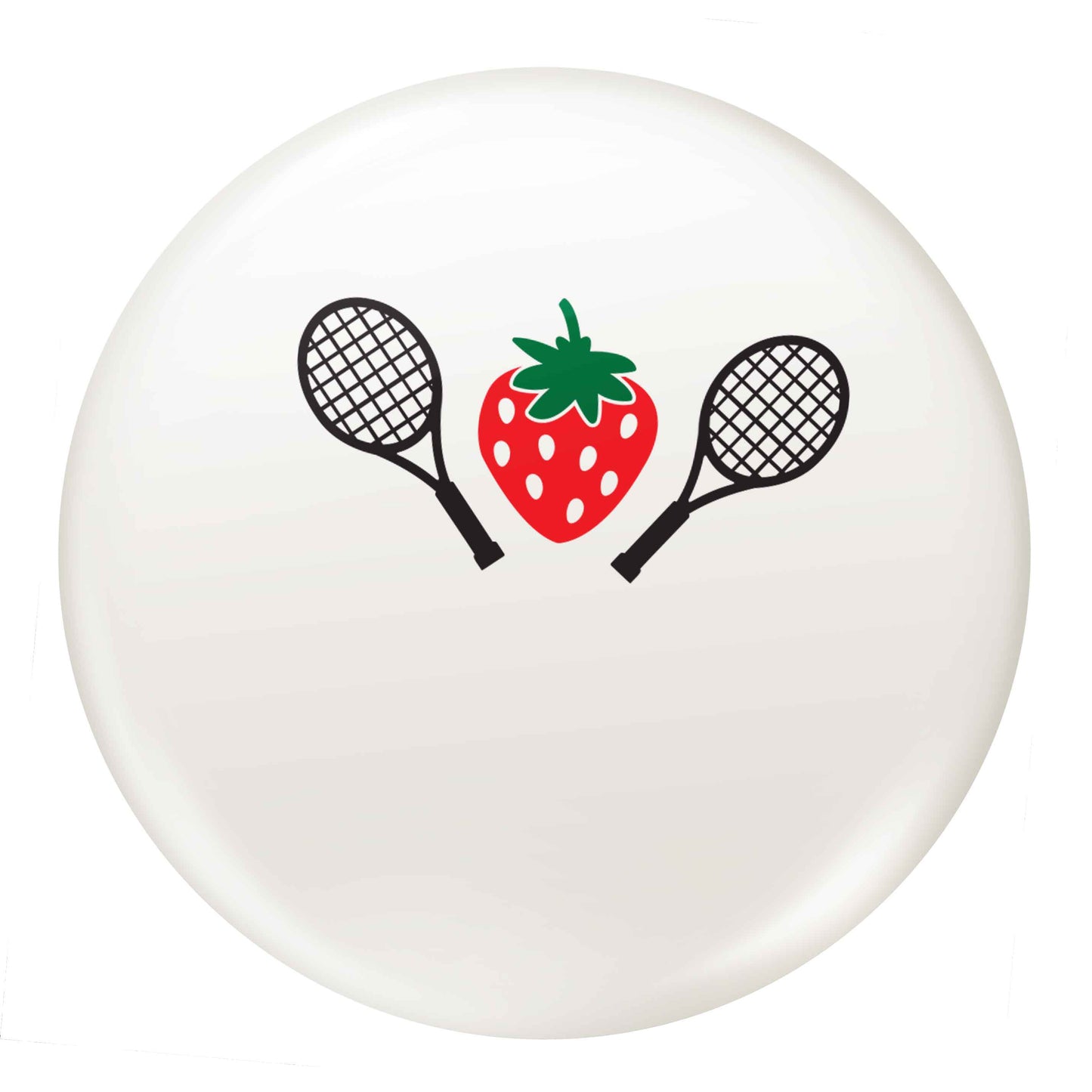 Strawberry and tennis small 25mm Pin badge