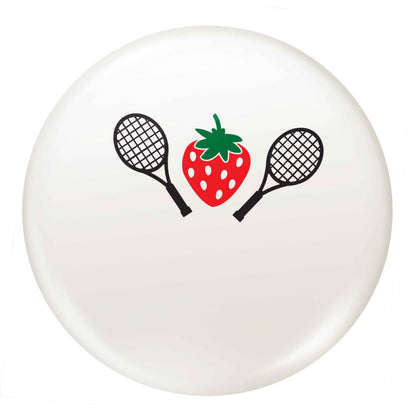Strawberry and tennis small 25mm Pin badge