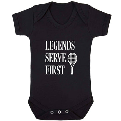 Legends serve first baby bodysuit black 18-24 months