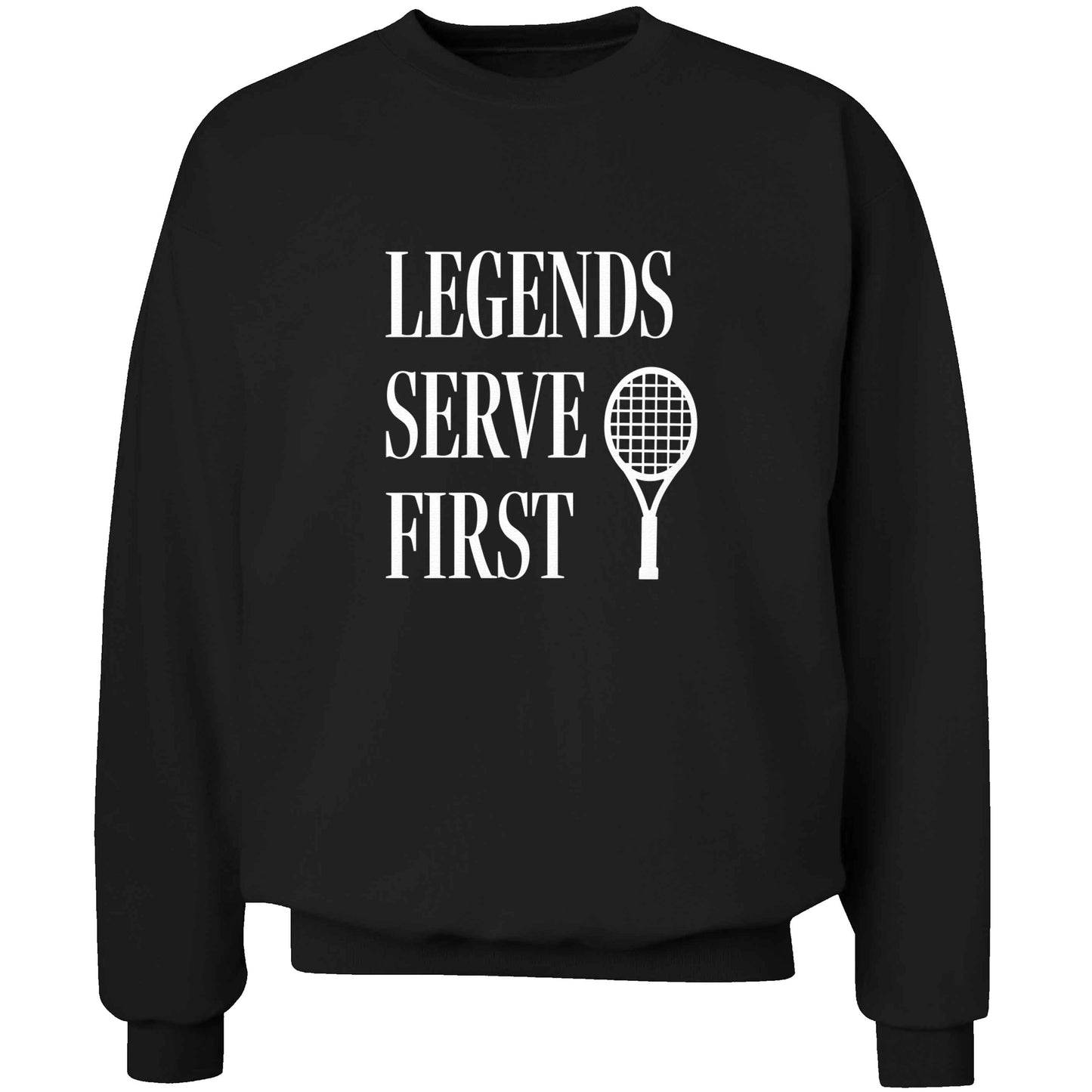 Legends serve first adult's unisex black sweater 2XL
