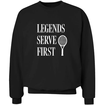 Legends serve first adult's unisex black sweater 2XL