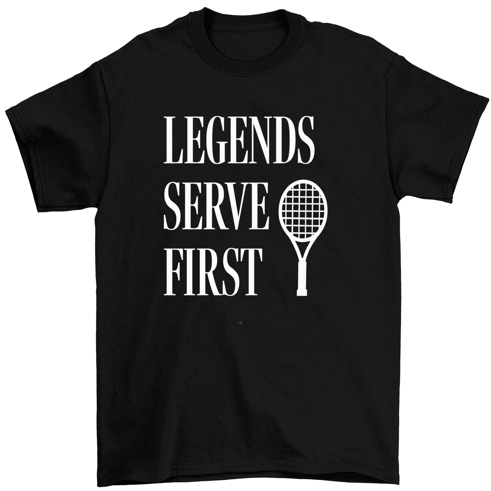 Legends serve first Children's black Tshirt 12-13 Years