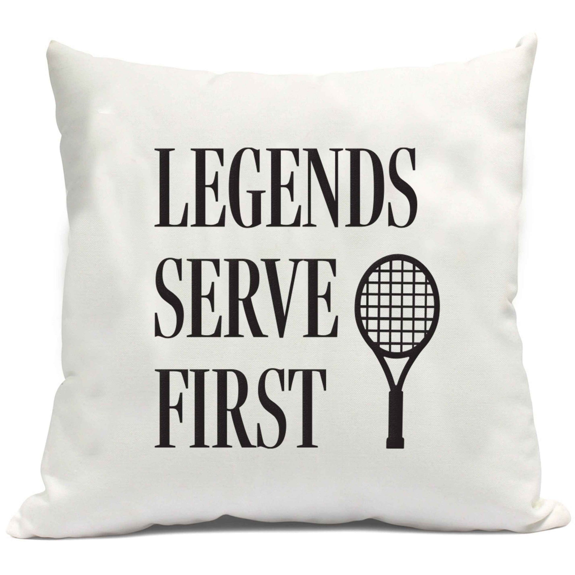 Legends serve first cushion cover