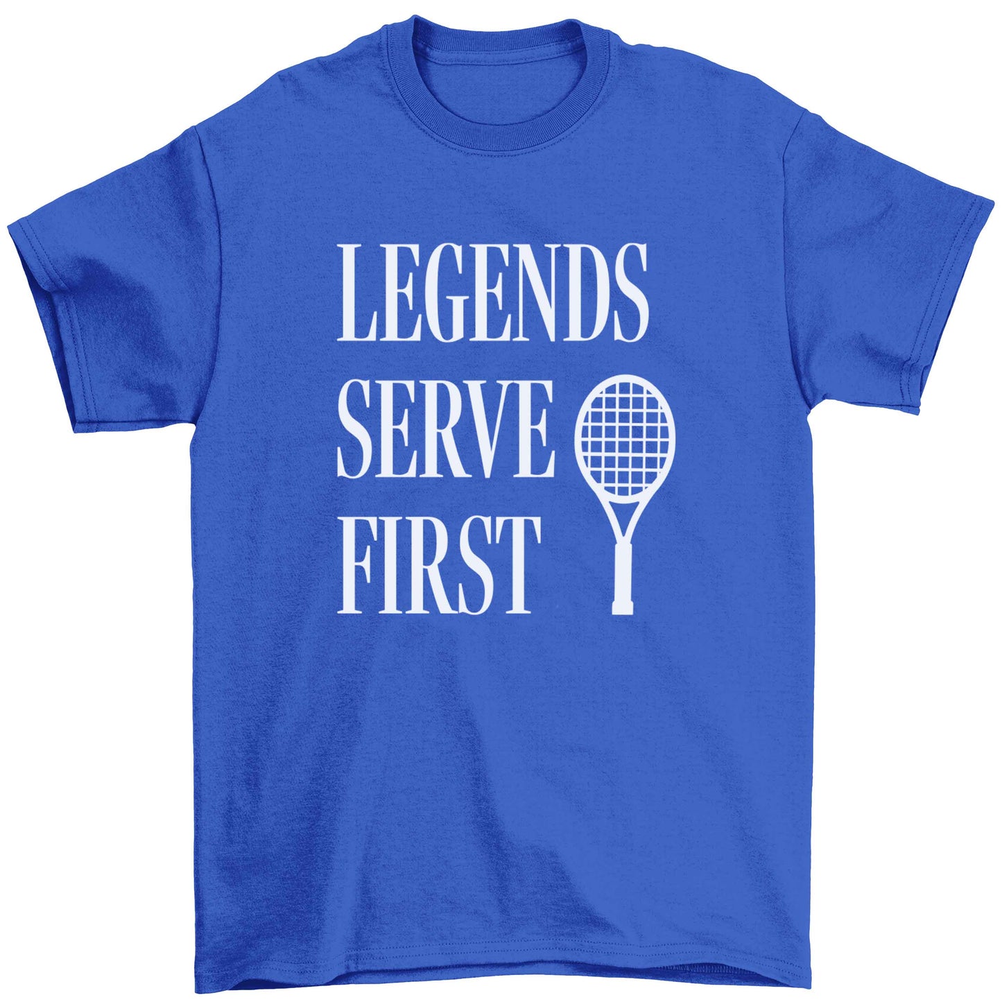 Legends serve first Children's blue Tshirt 12-13 Years