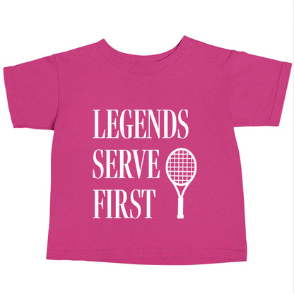 Legends serve first pink baby toddler Tshirt 2 Years