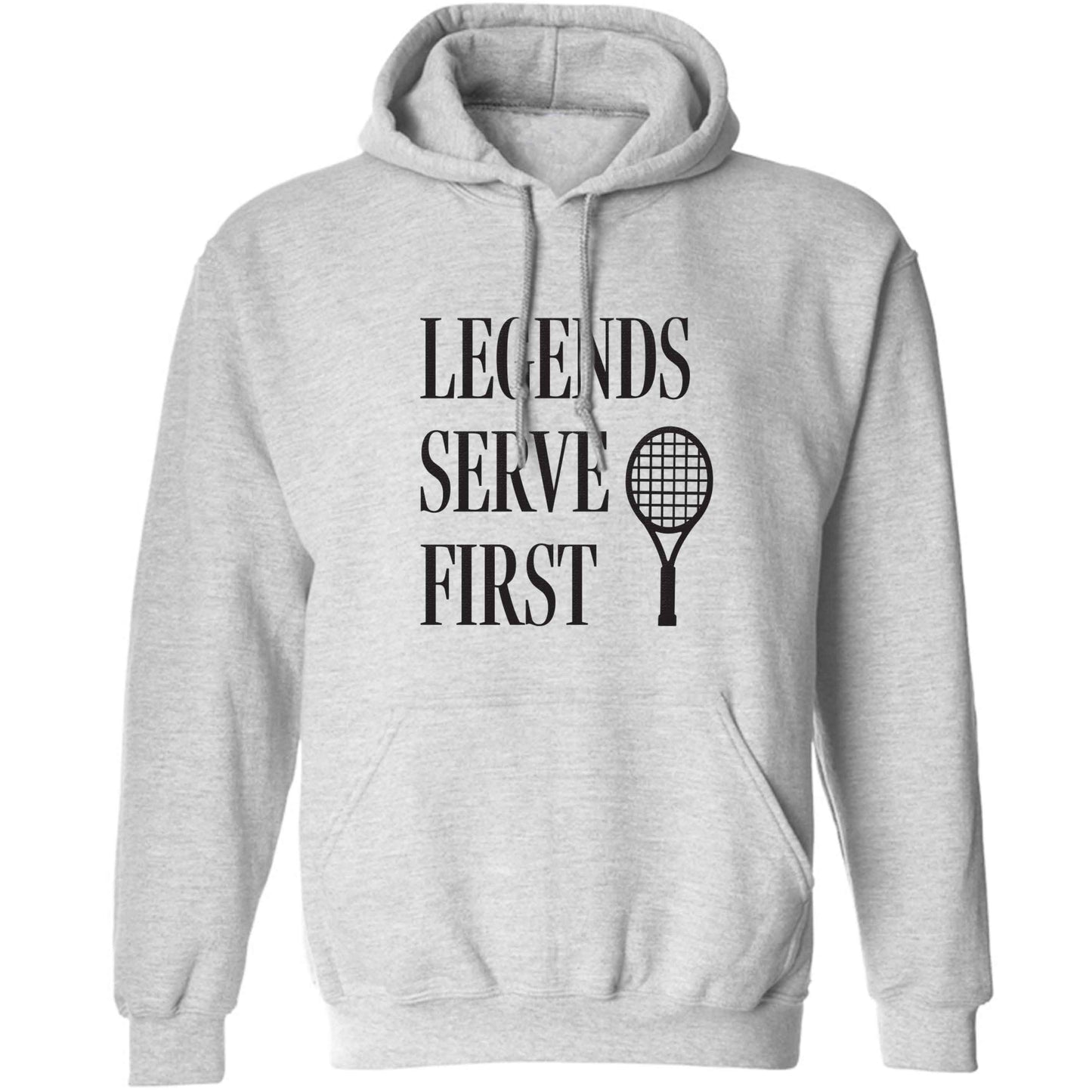 Legends serve first adults unisex grey hoodie 2XL