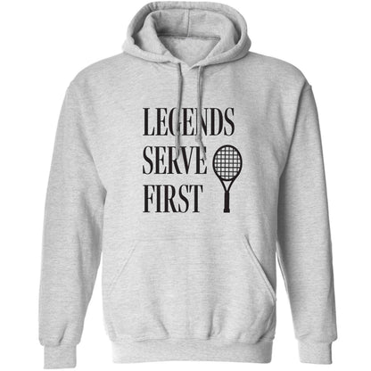 Legends serve first adults unisex grey hoodie 2XL