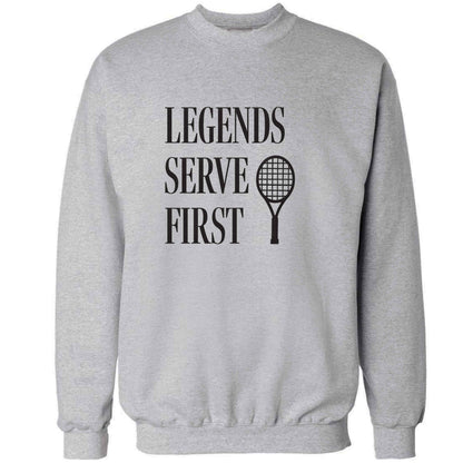 Legends serve first adult's unisex grey sweater 2XL