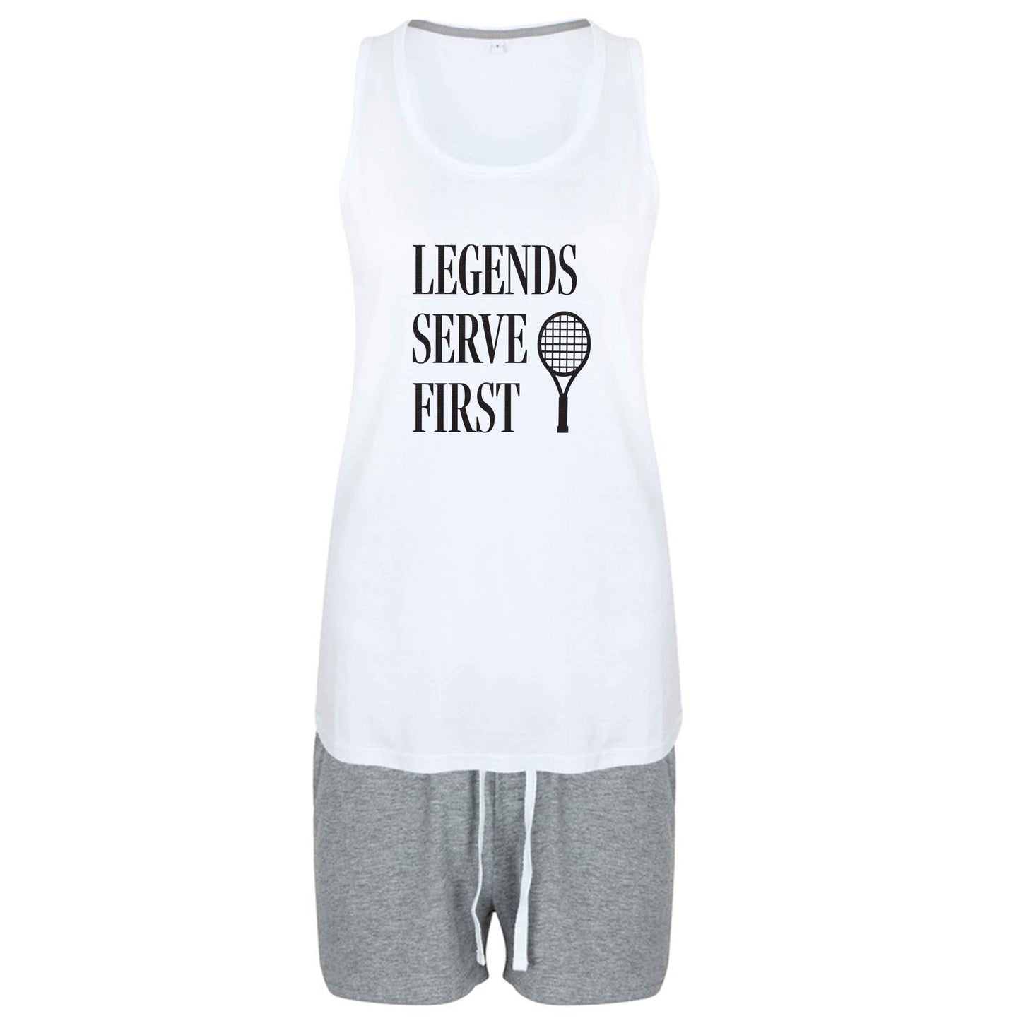 Legends serve first size XL women's pyjama shorts set in pink 