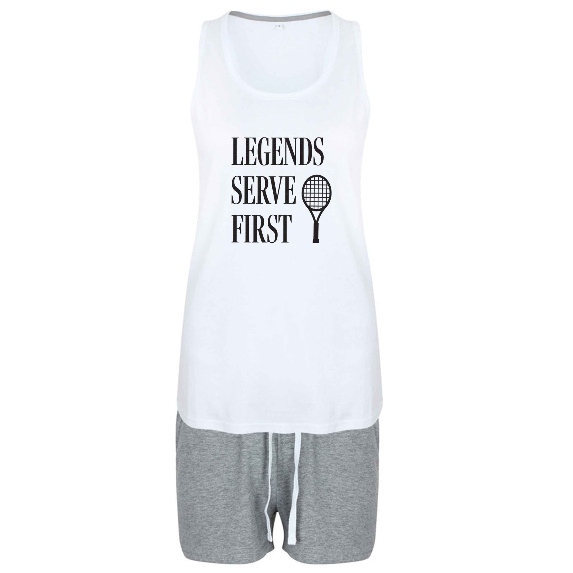 Legends serve first size XL women's pyjama shorts set in pink 