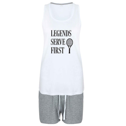 Legends serve first size XL women's pyjama shorts set in pink 