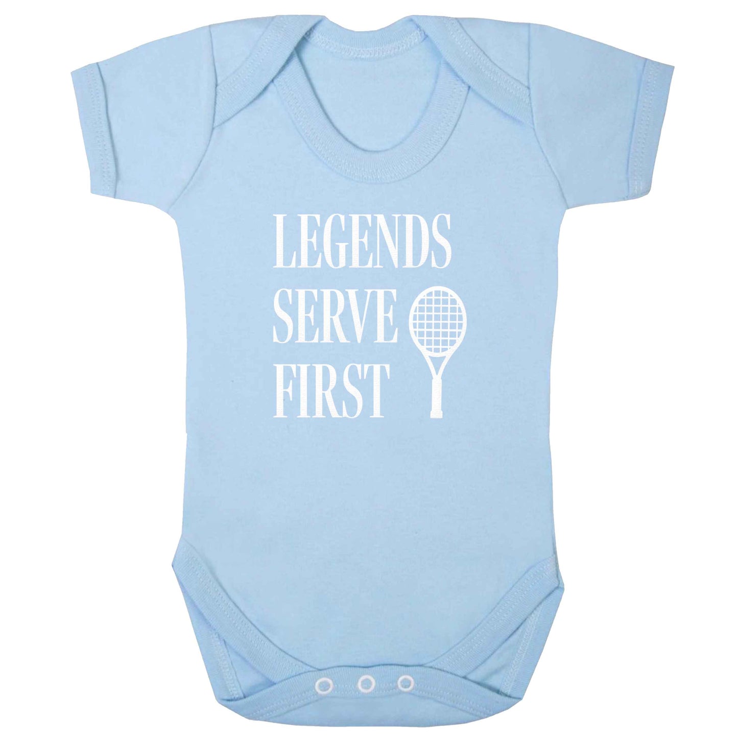 Legends serve first baby bodysuit pale blue 18-24 months