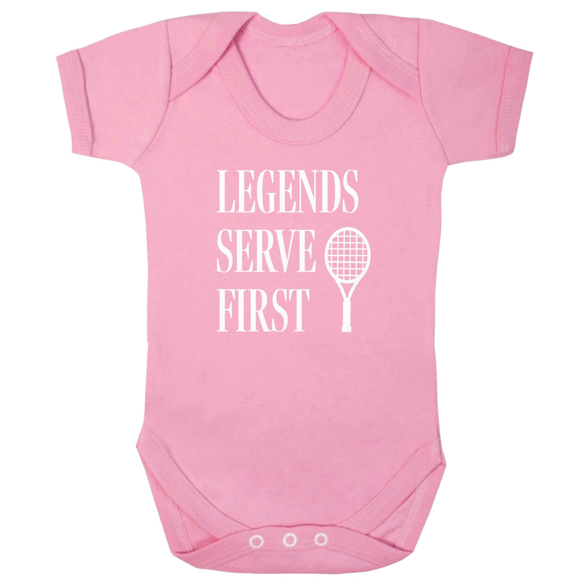 Legends serve first baby bodysuit pale pink 18-24 months