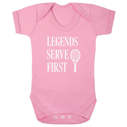 Legends serve first baby bodysuit pale pink 18-24 months