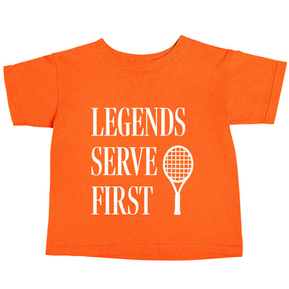 Legends serve first orange baby toddler Tshirt 2 Years