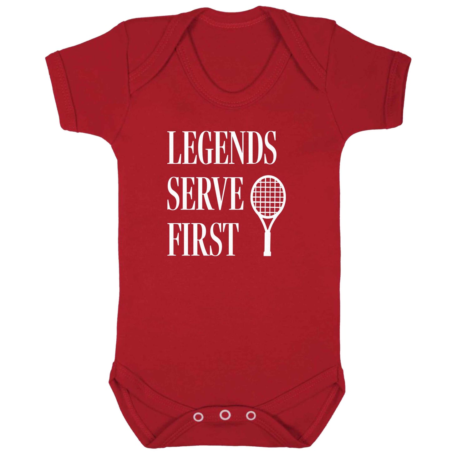 Legends serve first baby bodysuit red 18-24 months