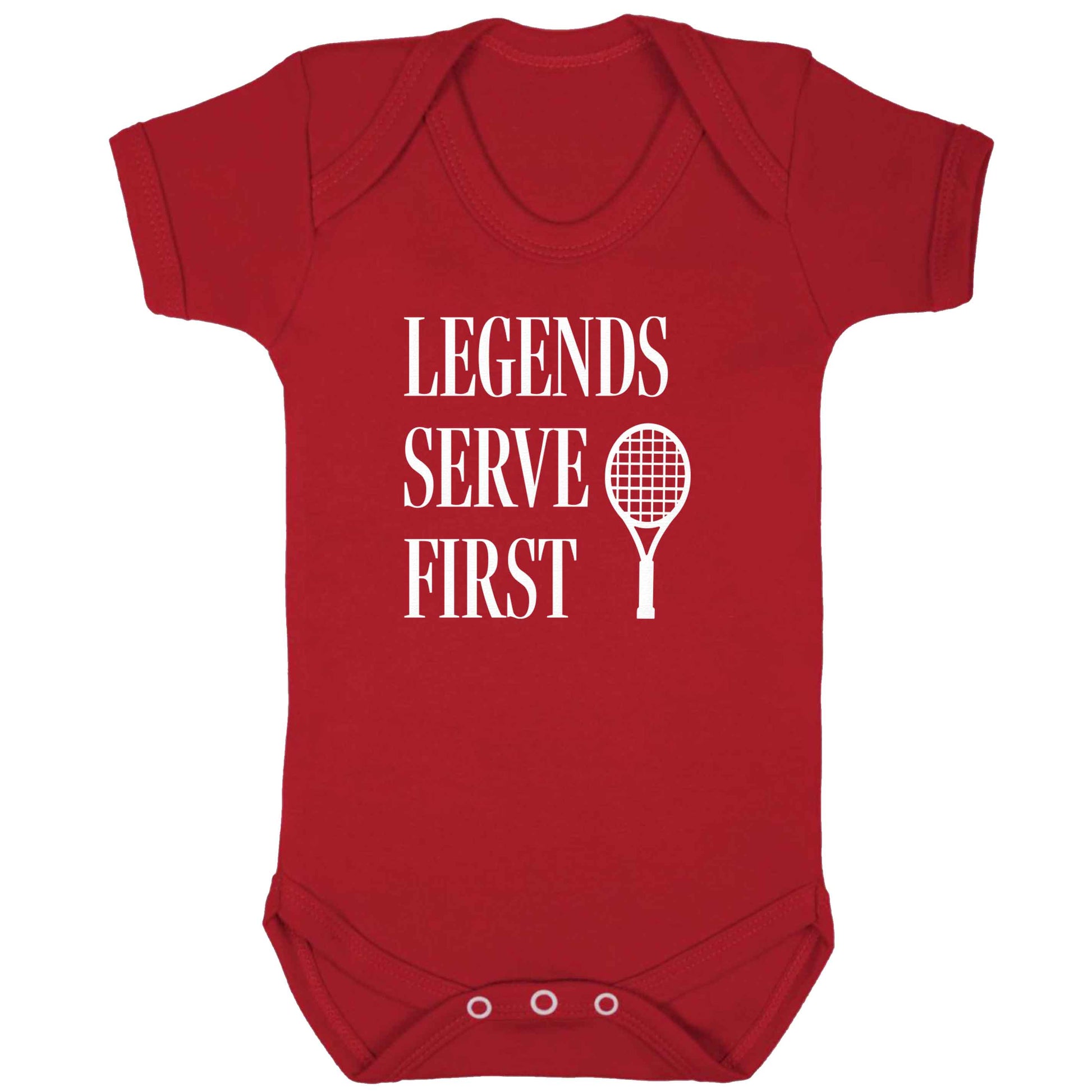 Legends serve first baby bodysuit red 18-24 months