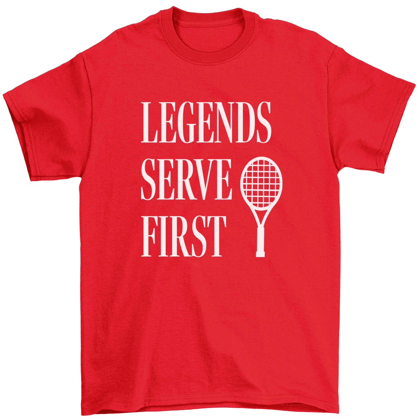 Legends serve first Children's red Tshirt 12-13 Years