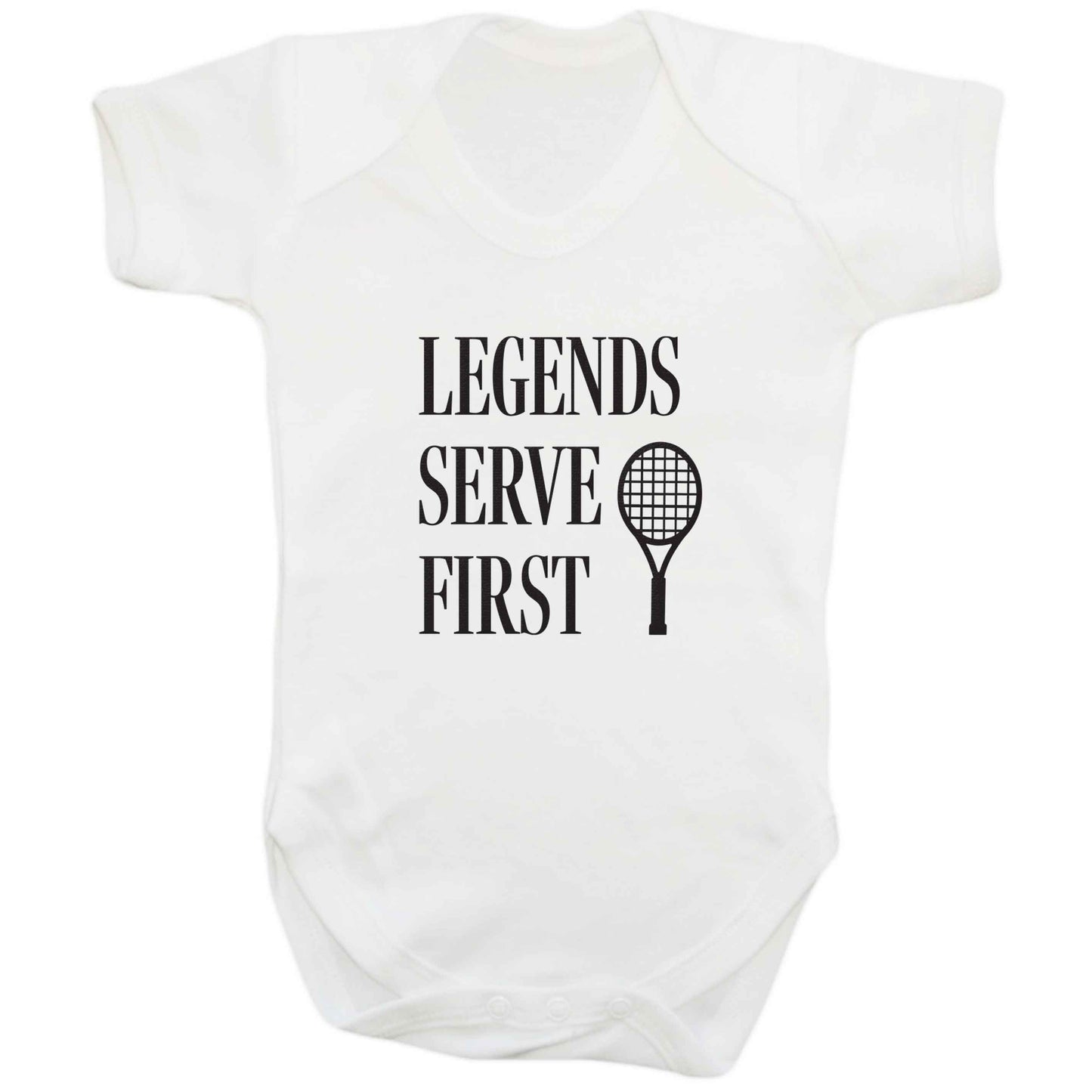Legends serve first baby bodysuit white 18-24 months
