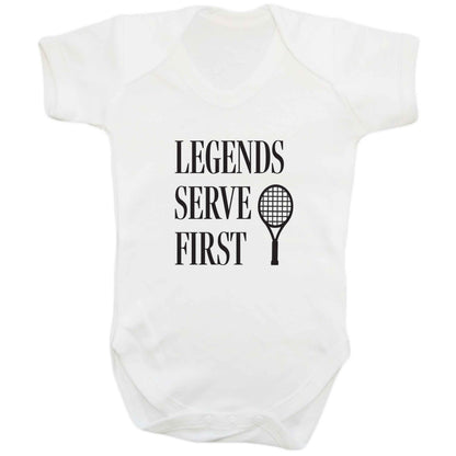 Legends serve first baby bodysuit white 18-24 months