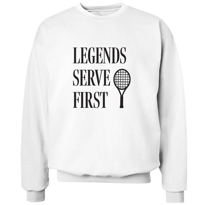 Legends serve first adult's unisex white sweater 2XL