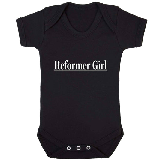 Reformer girl baby bodysuit black 18-24 months