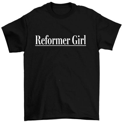Reformer girl Children's black Tshirt 12-13 Years
