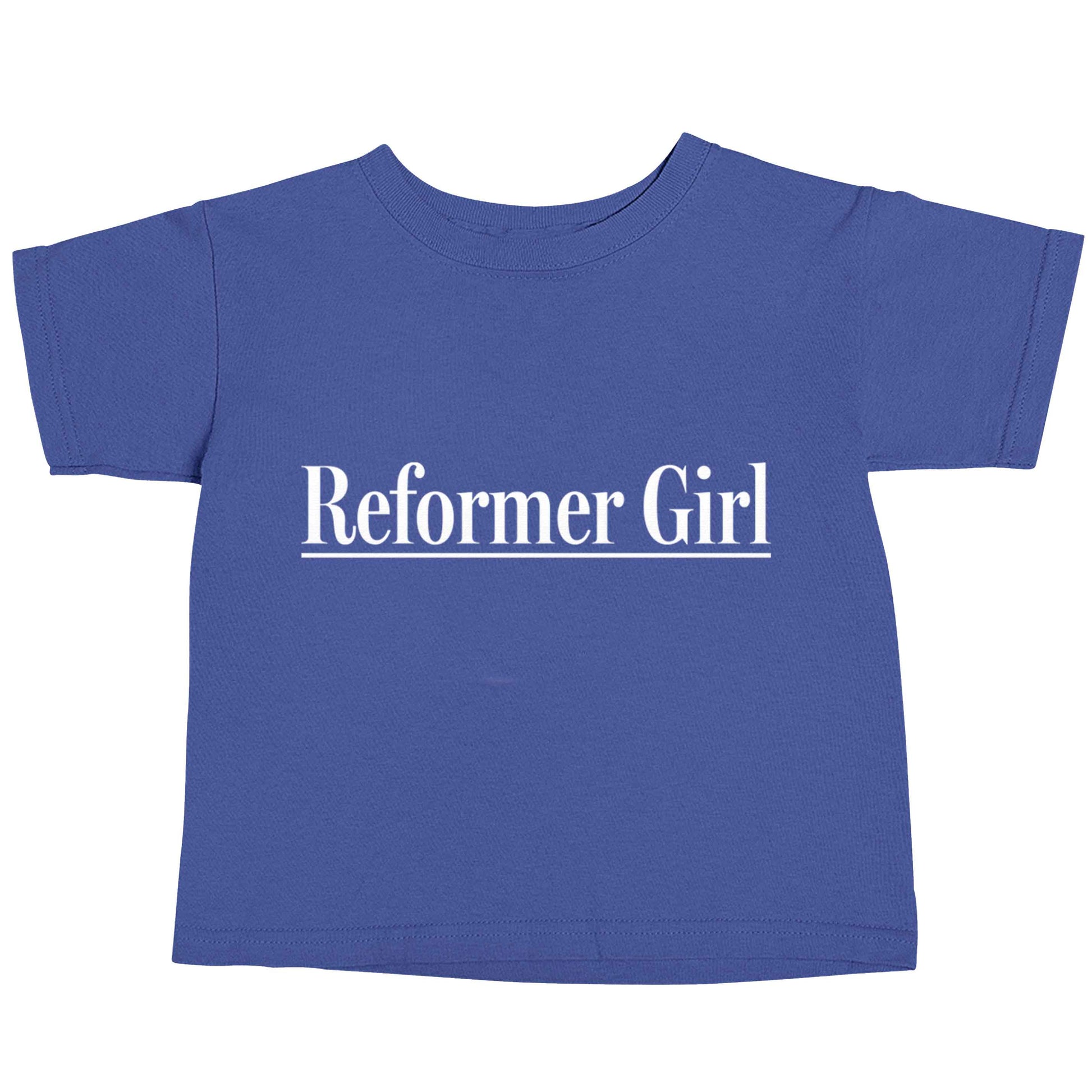 Reformer girl blue baby toddler Tshirt 2 Years