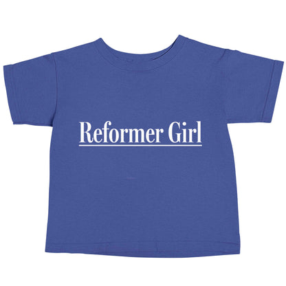 Reformer girl blue baby toddler Tshirt 2 Years