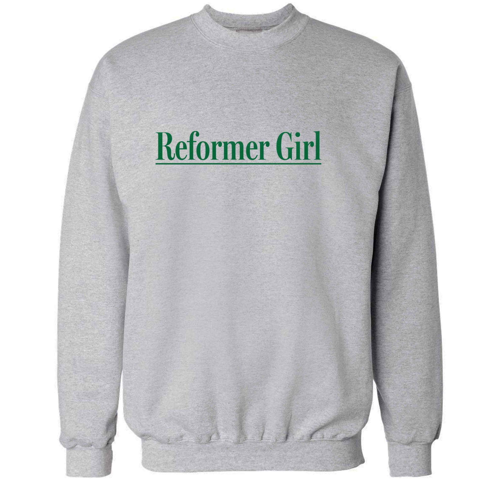 Reformer girl adult's unisex grey sweater 2XL