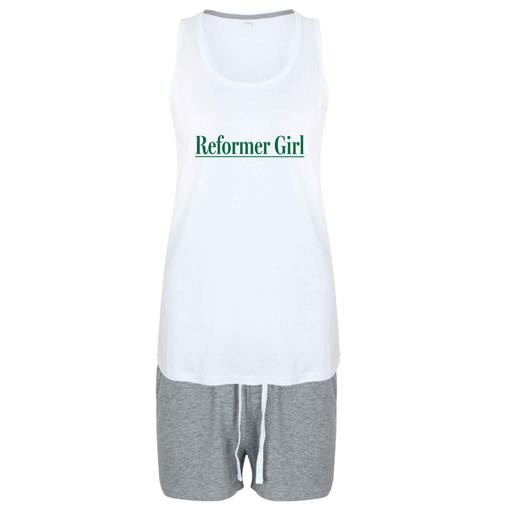 Reformer girl size XL women's pyjama shorts set in pink 