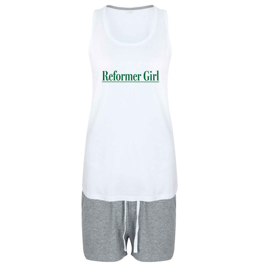 Reformer girl size XL women's pyjama shorts set in pink 