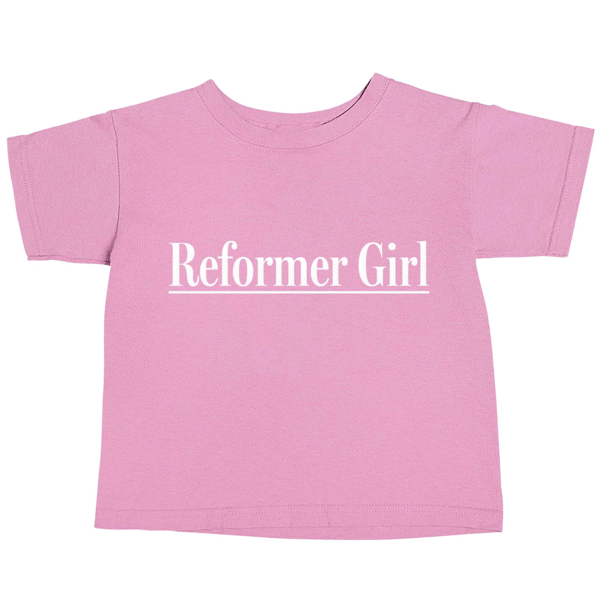Reformer girl light pink baby toddler Tshirt 2 Years