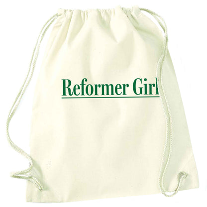 Reformer girl natural drawstring bag
