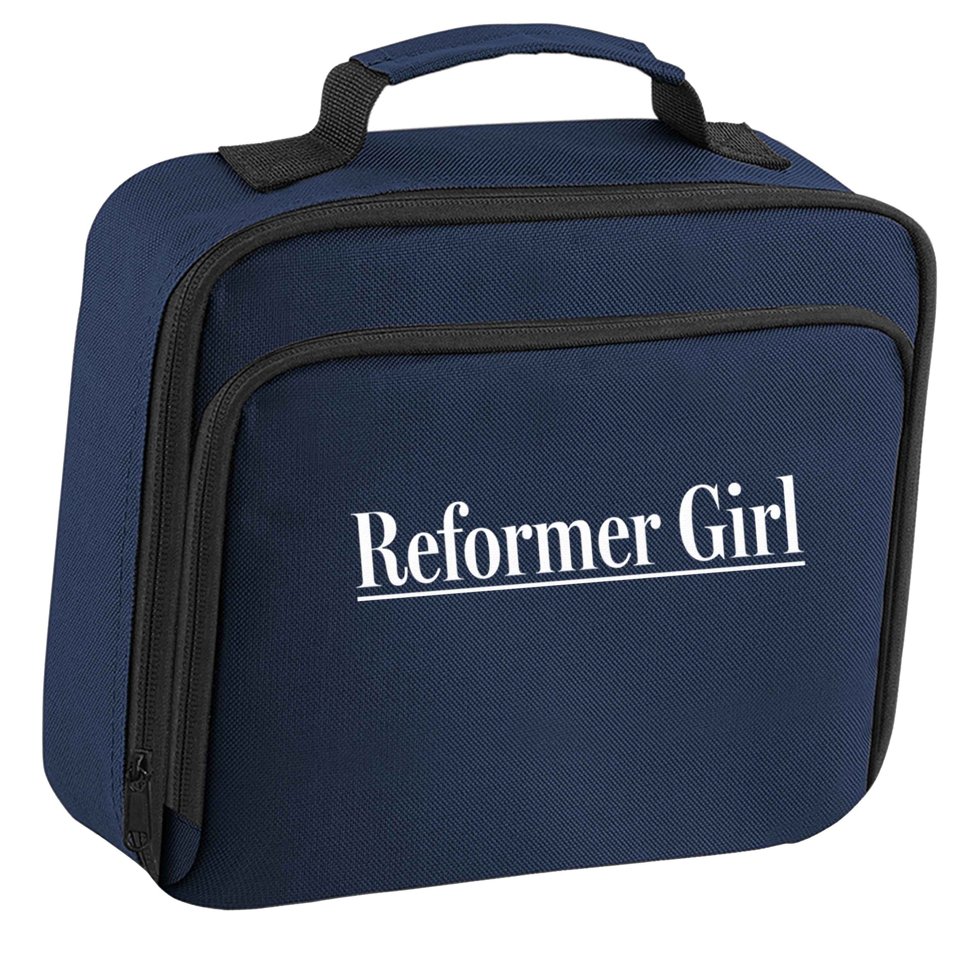 Reformer girl insulated navy lunch bag cooler