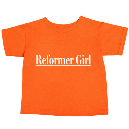 Reformer girl orange baby toddler Tshirt 2 Years