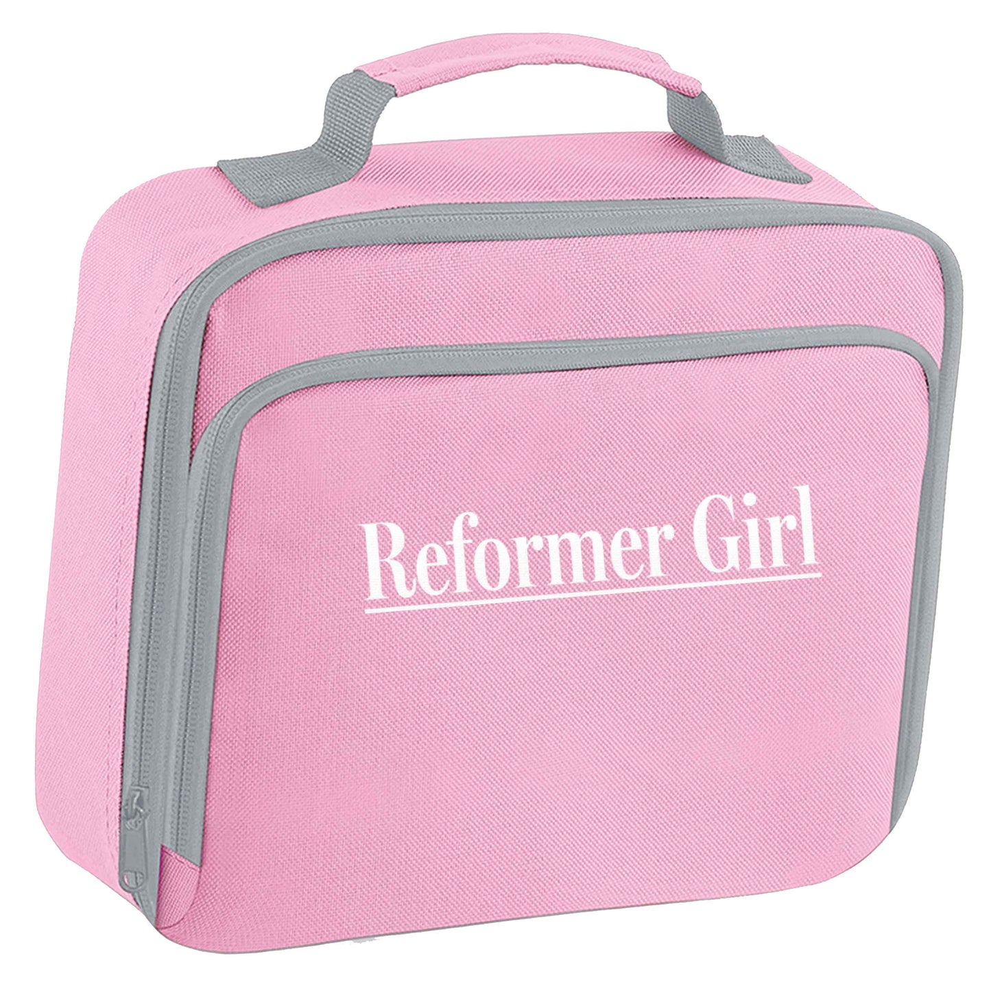 Reformer girl insulated pink lunch bag cooler