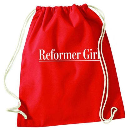 Reformer girl red drawstring bag 