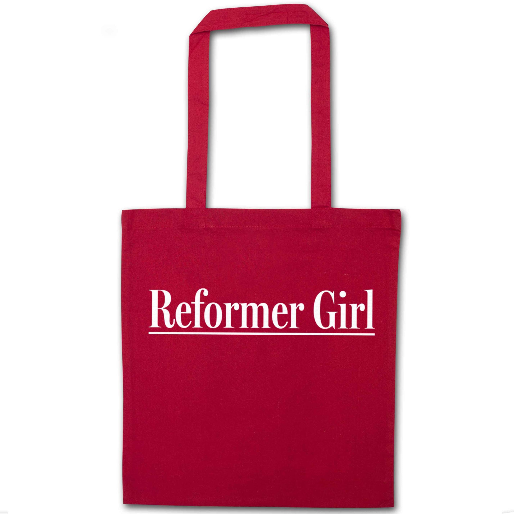 Reformer girl red tote bag