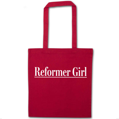 Reformer girl red tote bag