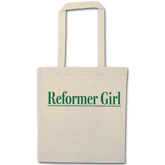 Reformer girl natural tote bag