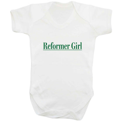 Reformer girl baby bodysuit white 18-24 months