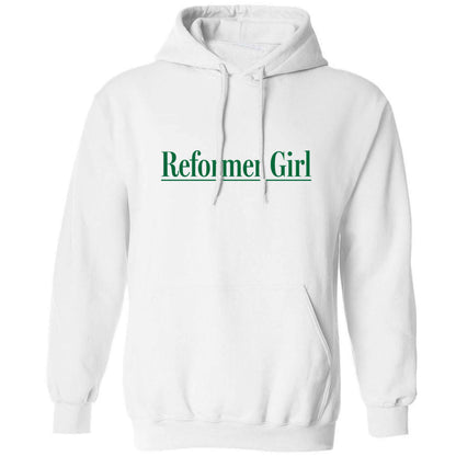 Reformer girl adults unisex white hoodie 2XL