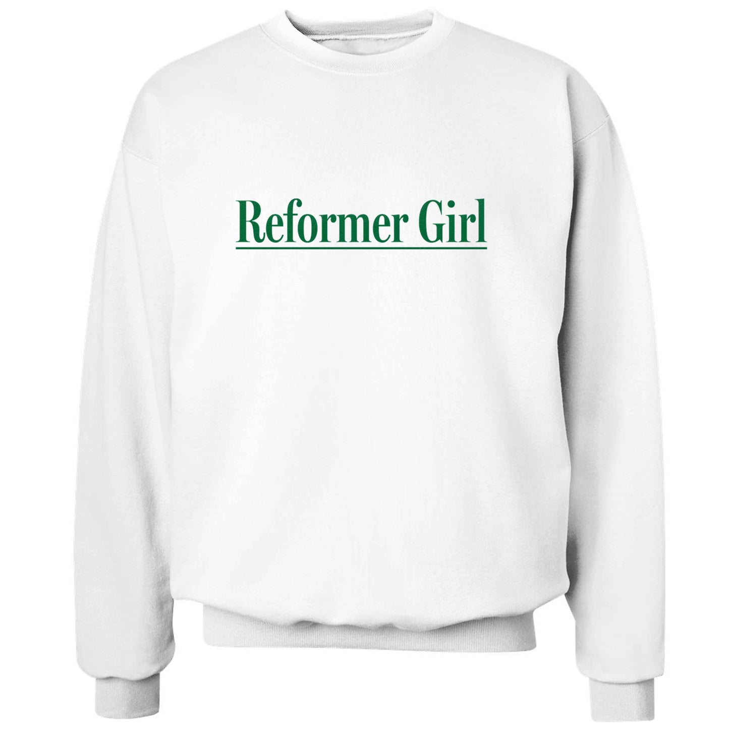 Reformer girl adult's unisex white sweater 2XL