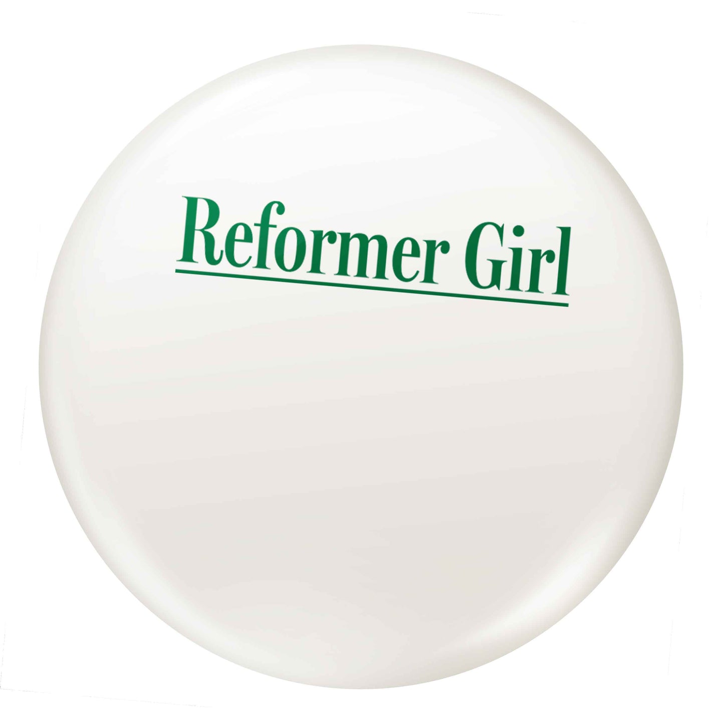 Reformer girl small 25mm Pin badge