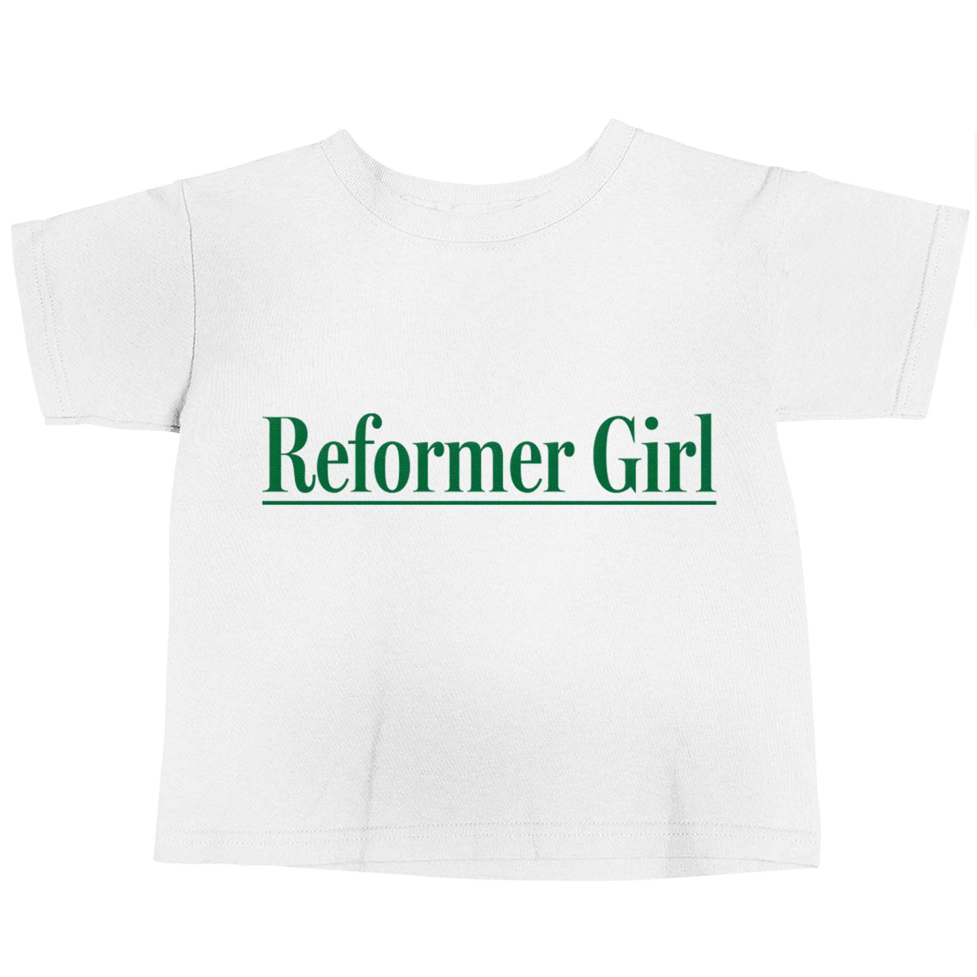 Reformer girl white baby toddler Tshirt 2 Years